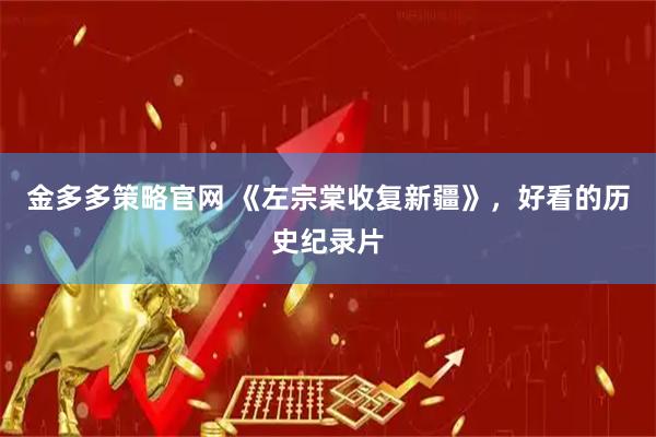 金多多策略官网 《左宗棠收复新疆》，好看的历史纪录片